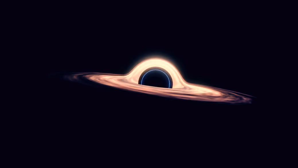 Sagittarius A black hole with a bright disk — desktop and phone wallpaper, free download