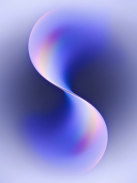 Blue Abstract Twisted Shape - Wallpapers for HTC/BlackBerry in 480x640 resolution