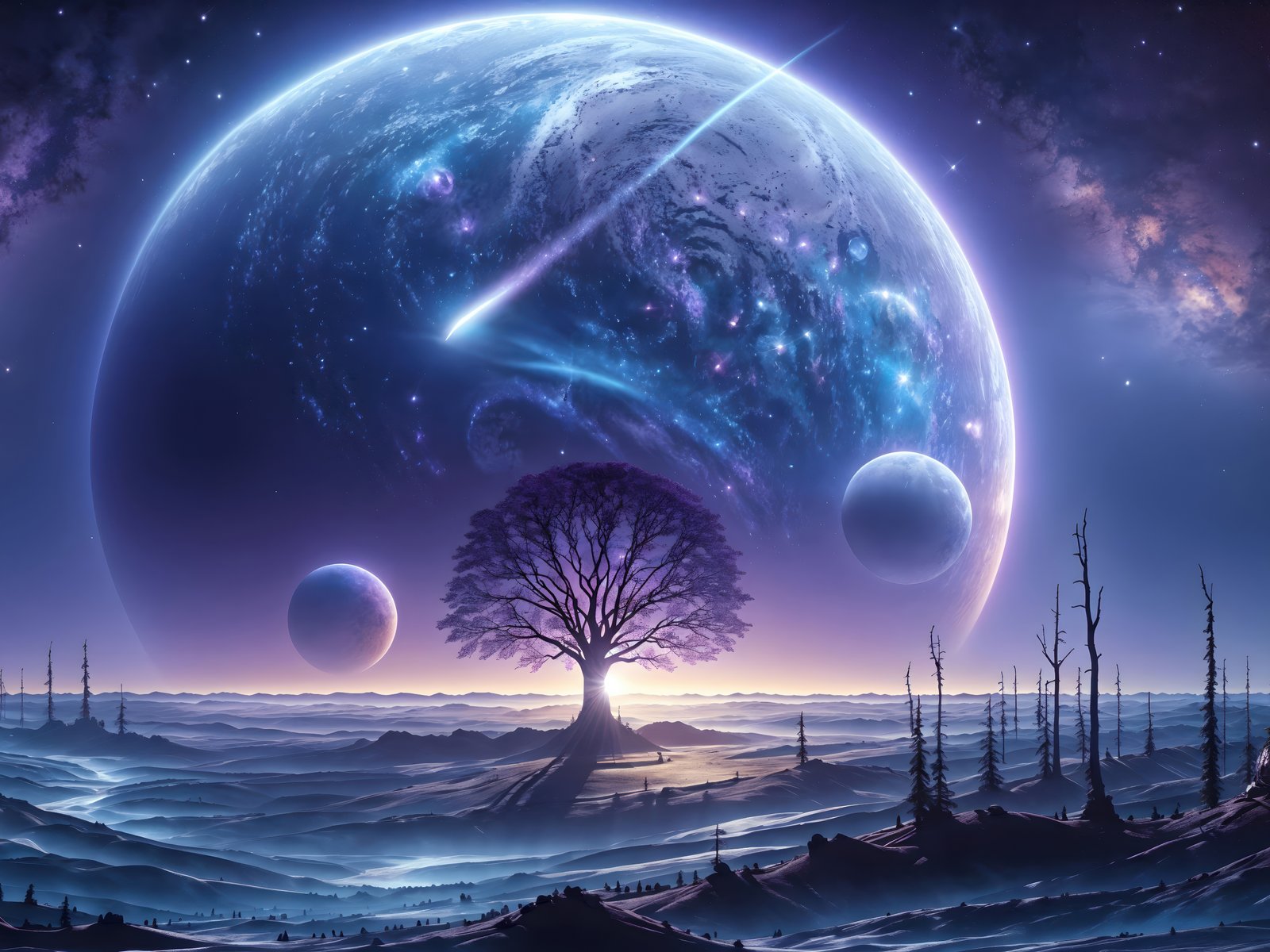 Fantasy planet in the sky - UXGA wallpapers in 1600x1200 resolution