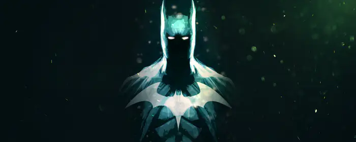 Обои иллюстрации: Бэтмен, DC Comics, силуэт, сияние