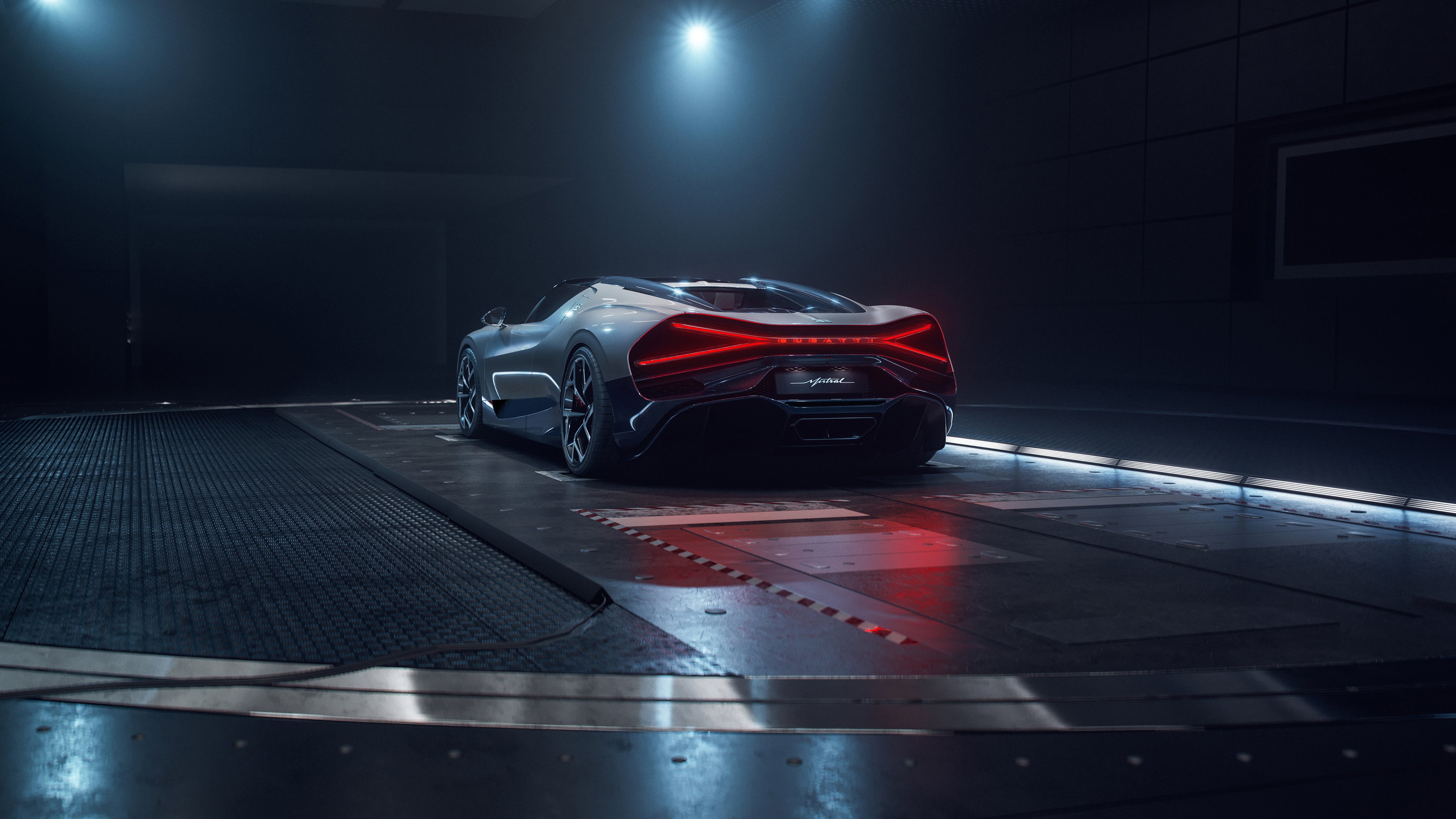 Bugatti Mistral W16 rear view - Wallpapers for Apple iMac 21.5″ in 4096x2304 resolution