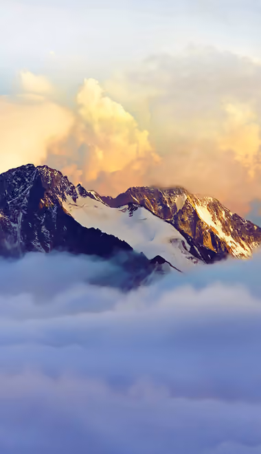 Nature wallpapers: mountains, snow, clouds, Alps