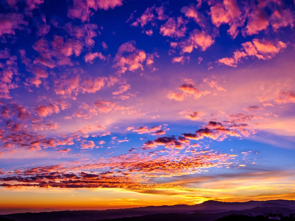Red sunset with clouds - XGA+ wallpapers in 1152x864 resolution