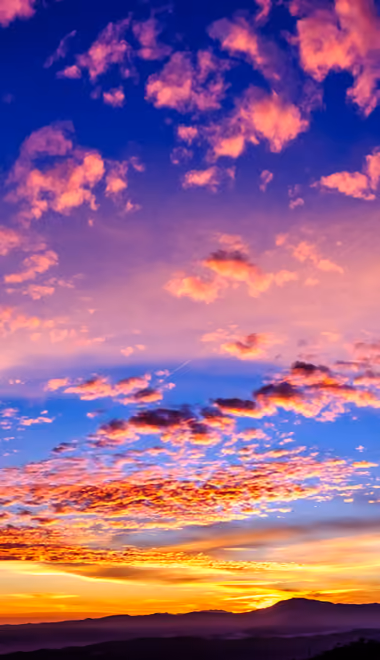 Nature wallpapers: sunset, sky, clouds, mountains