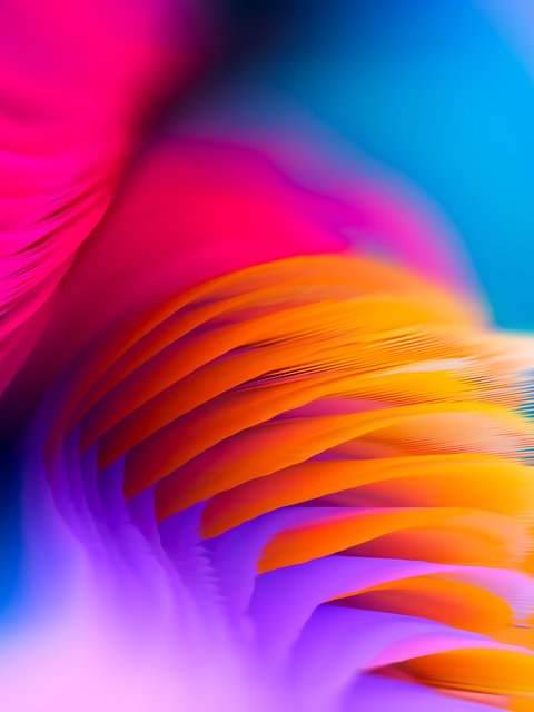 Colorful abstract waves - Wallpapers for HTC/BlackBerry in 480x640 resolution