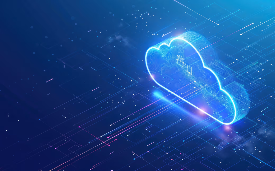Digital cloud with network data — desktop and phone wallpaper, free download