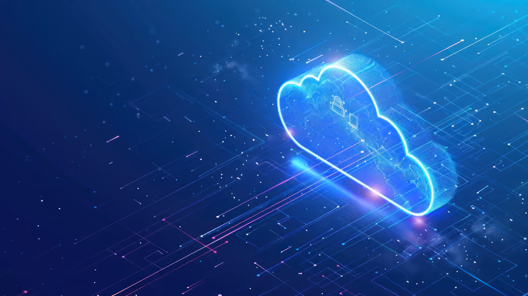 Digital cloud with network data - Wallpapers for Apple MacBook 16.2″ in 3456x2234 resolution