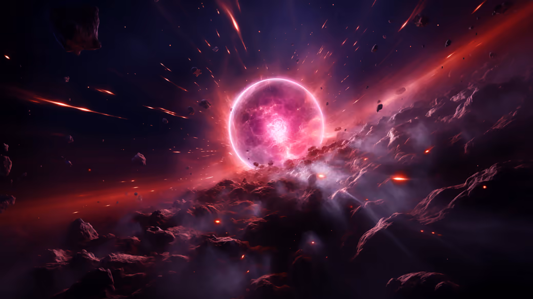 Red Supernova explosion — desktop and phone wallpaper, free download