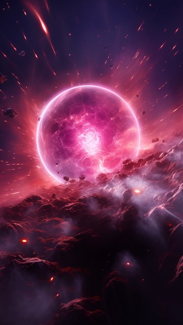 Red Supernova explosion - Wallpapers for Nokia, Samsung in 360x640 resolution