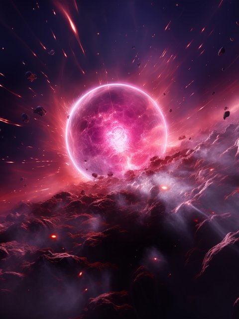 Red Supernova explosion - Wallpapers for HTC/BlackBerry in 480x640 resolution