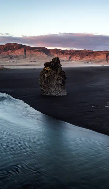 Nature wallpapers: Iceland, beach, ocean, evening