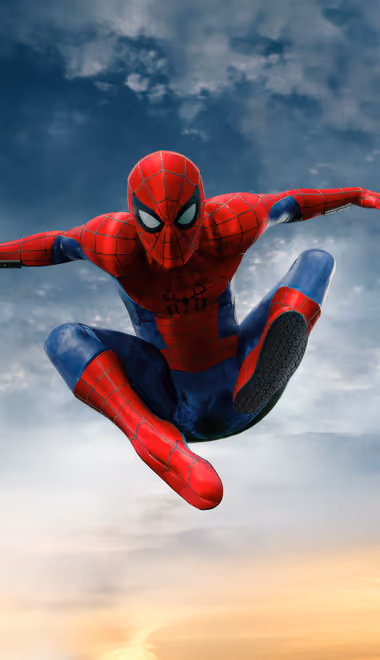 Обои фильмы: Человек-паук, Marvel, костюм, небо