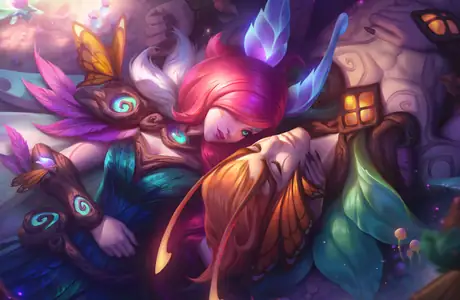 8K romance wallpapers (7680x4320): League Of Legends, Xayah, Rakan, love