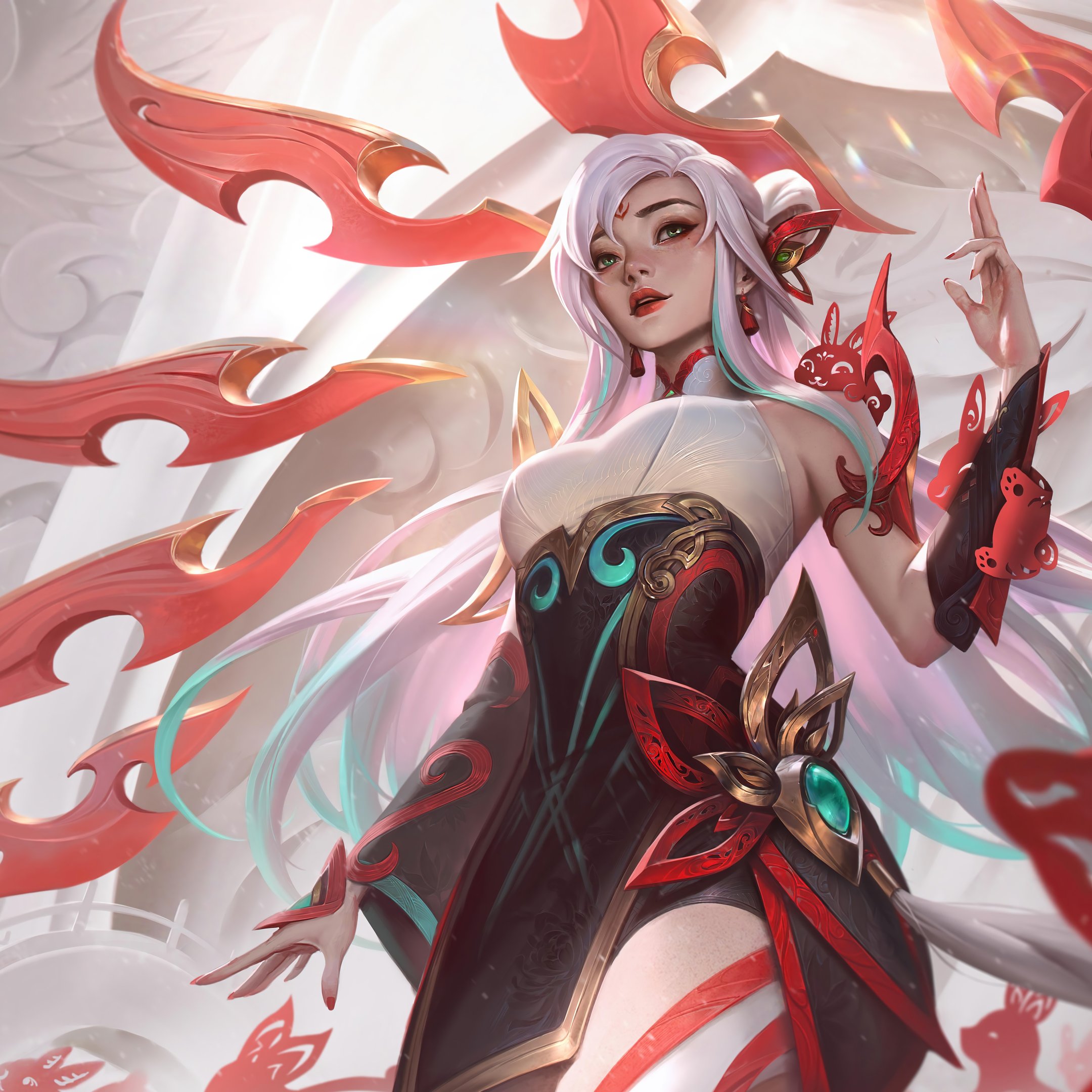 Irelia from League Of Legends with Blades - Wallpapers for iPad 10.2″ in 2160x2160 resolution