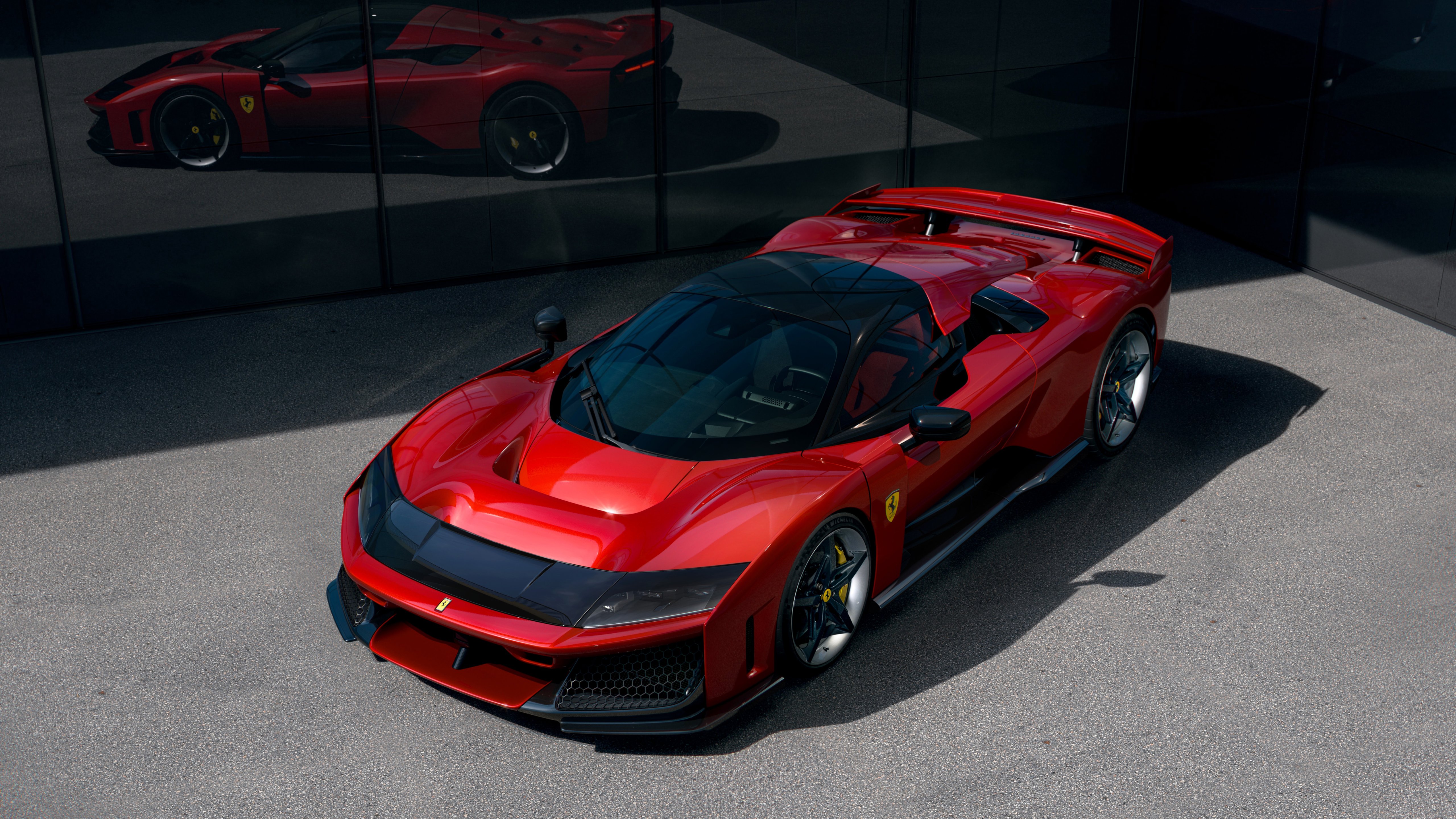 Red Ferrari F80 front view - 5K wallpapers in 5120x2880 resolution