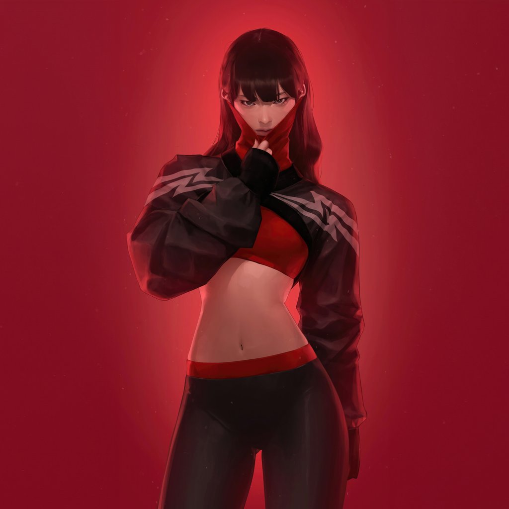 Marvel silk on a red background - Wallpapers for Apple iPad 1 in 1024x1024 resolution