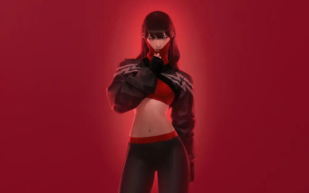 Marvel silk on a red background — desktop and phone wallpaper, free download