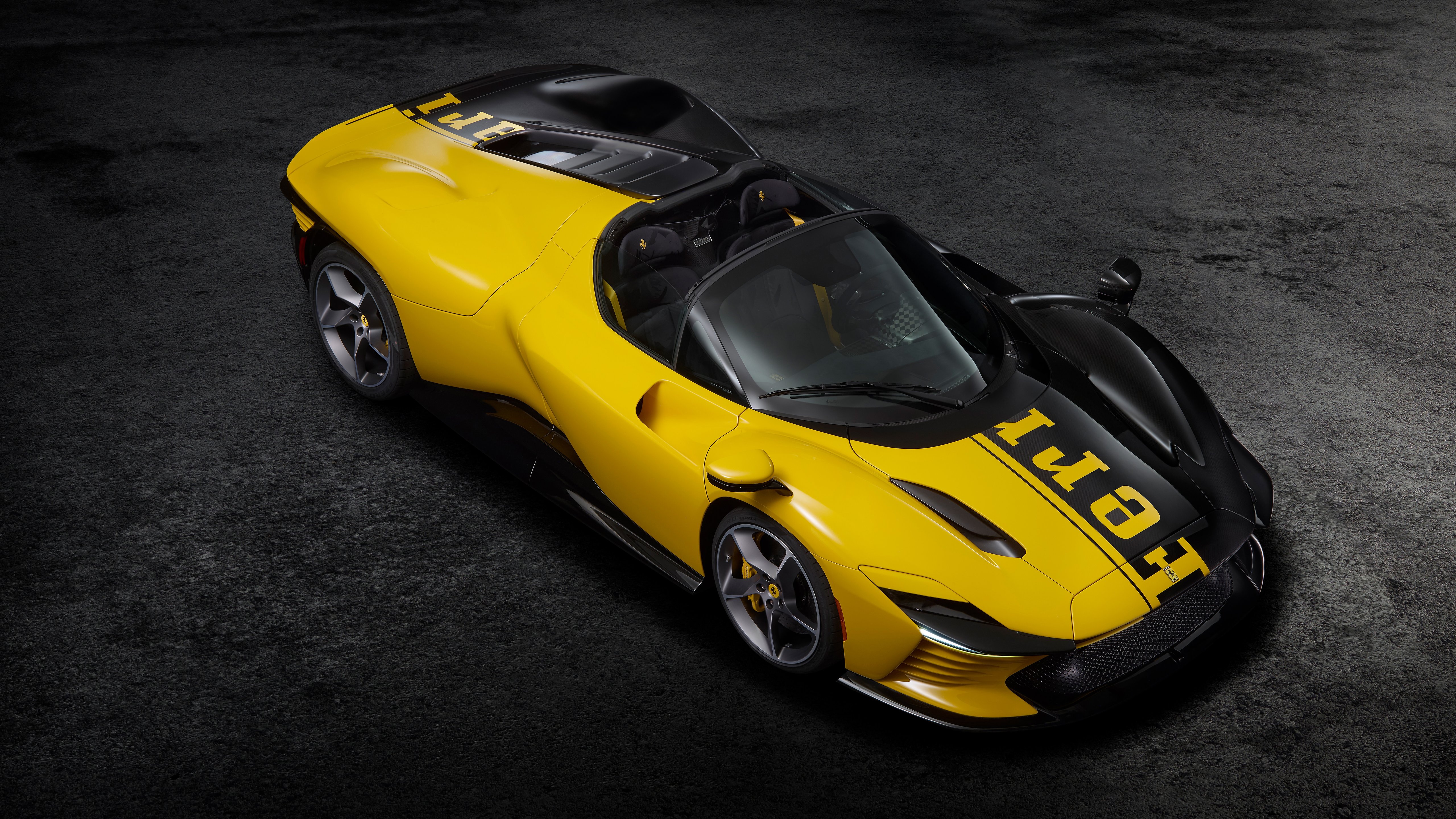 Ferrari Daytona SP3 Spider front view - 5K wallpapers in 5120x2880 resolution