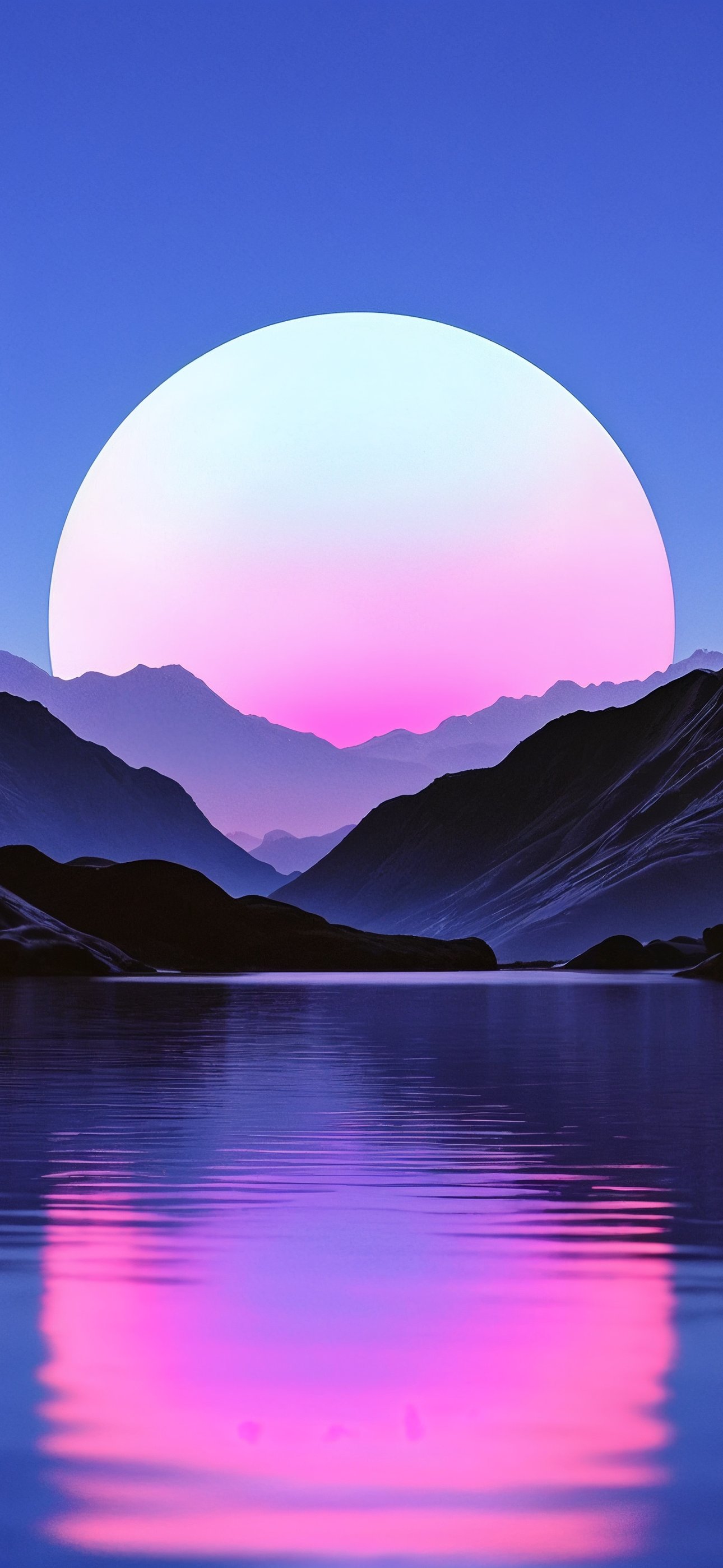 Sunset over tranquil mountain lake - Wallpapers for iPhone 15 Pro Max/14 Pro Max in 1290x2796 resolution