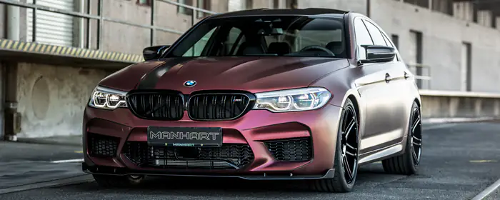 UltraWide 32:9 обои промышленность (3840x1080): BMW M5, Manhart, обвес, карбон