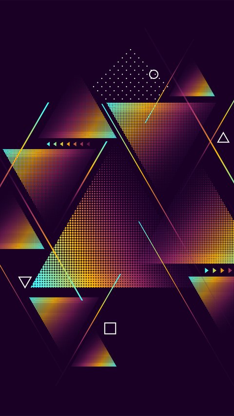 Colored geometric triangles - Wallpapers for LG/ASUS in 480x854 resolution