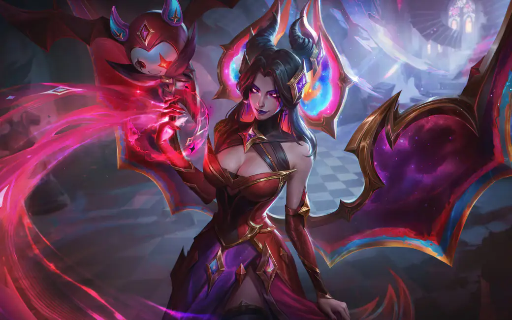 Моргана из League Of Legends с темной энергией — обои на рабочий стол и телефон
