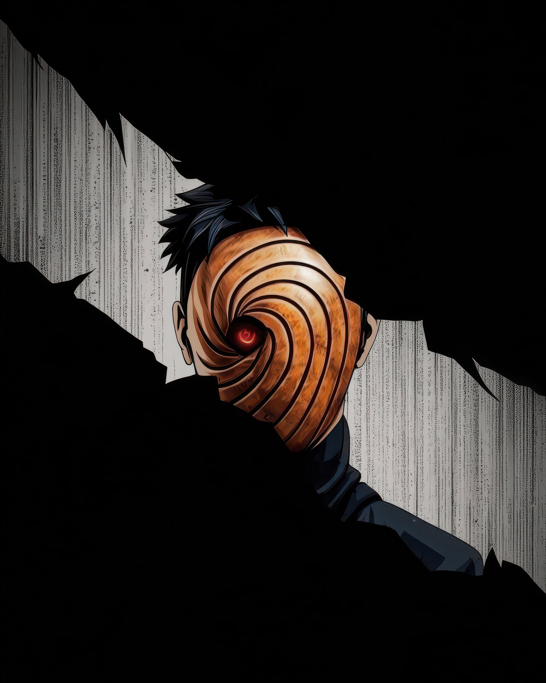 Obito Uchiha from Naruto in a mask - Wallpapers for Samsung Galaxy Z Fold 2/3 in 1768x2208 resolution