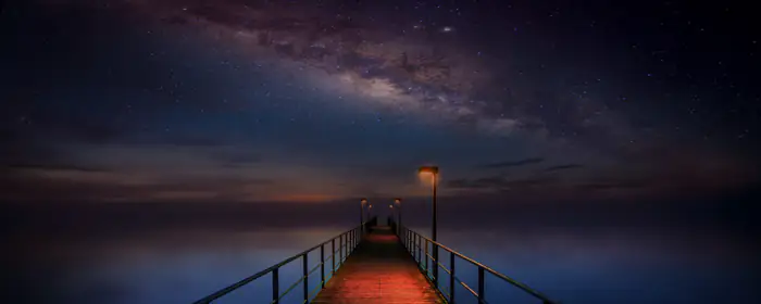 UltraWide 21:9 wallpapers (2560x1080): Milky Way, night, water, stars