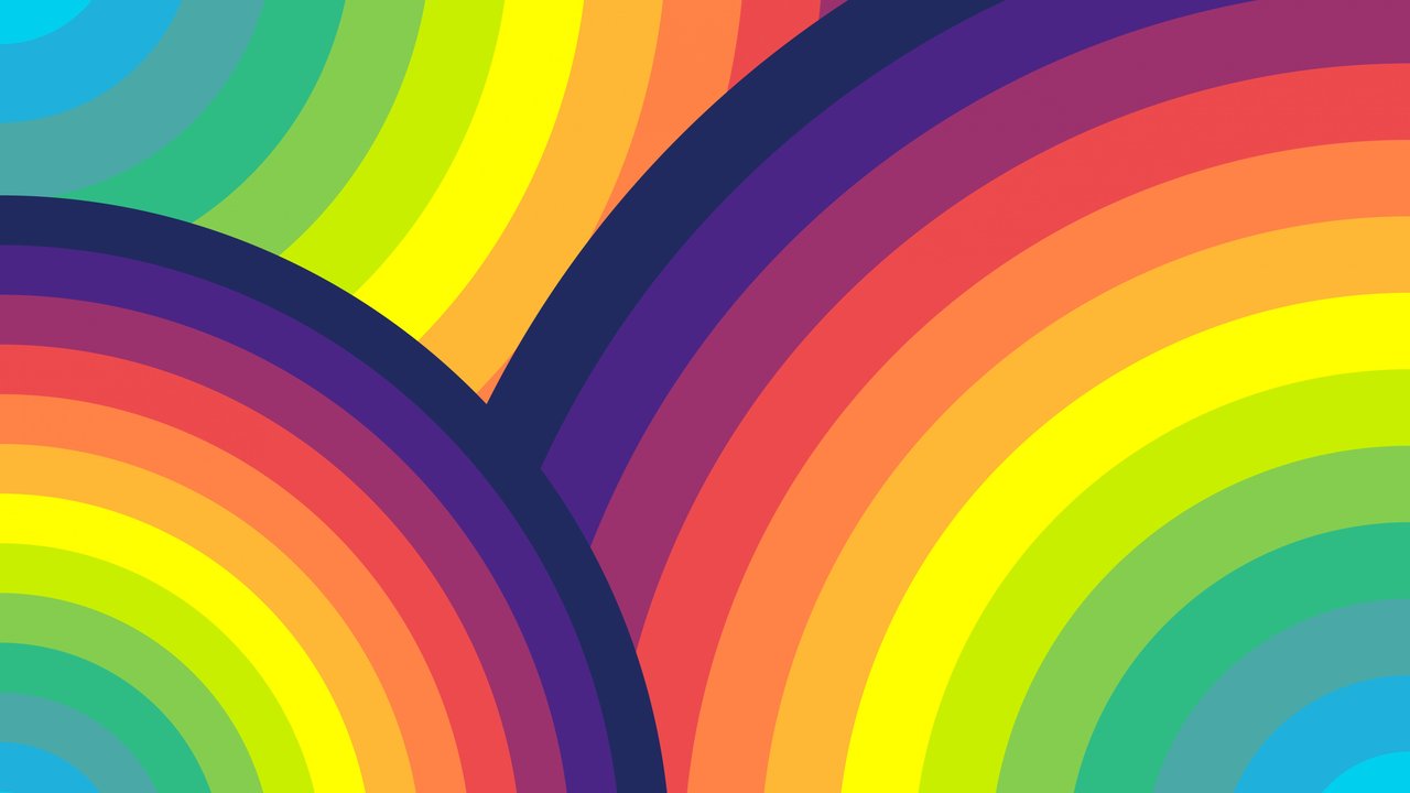 Multicolored rings - HDV 720p wallpapers in 1280x720 resolution