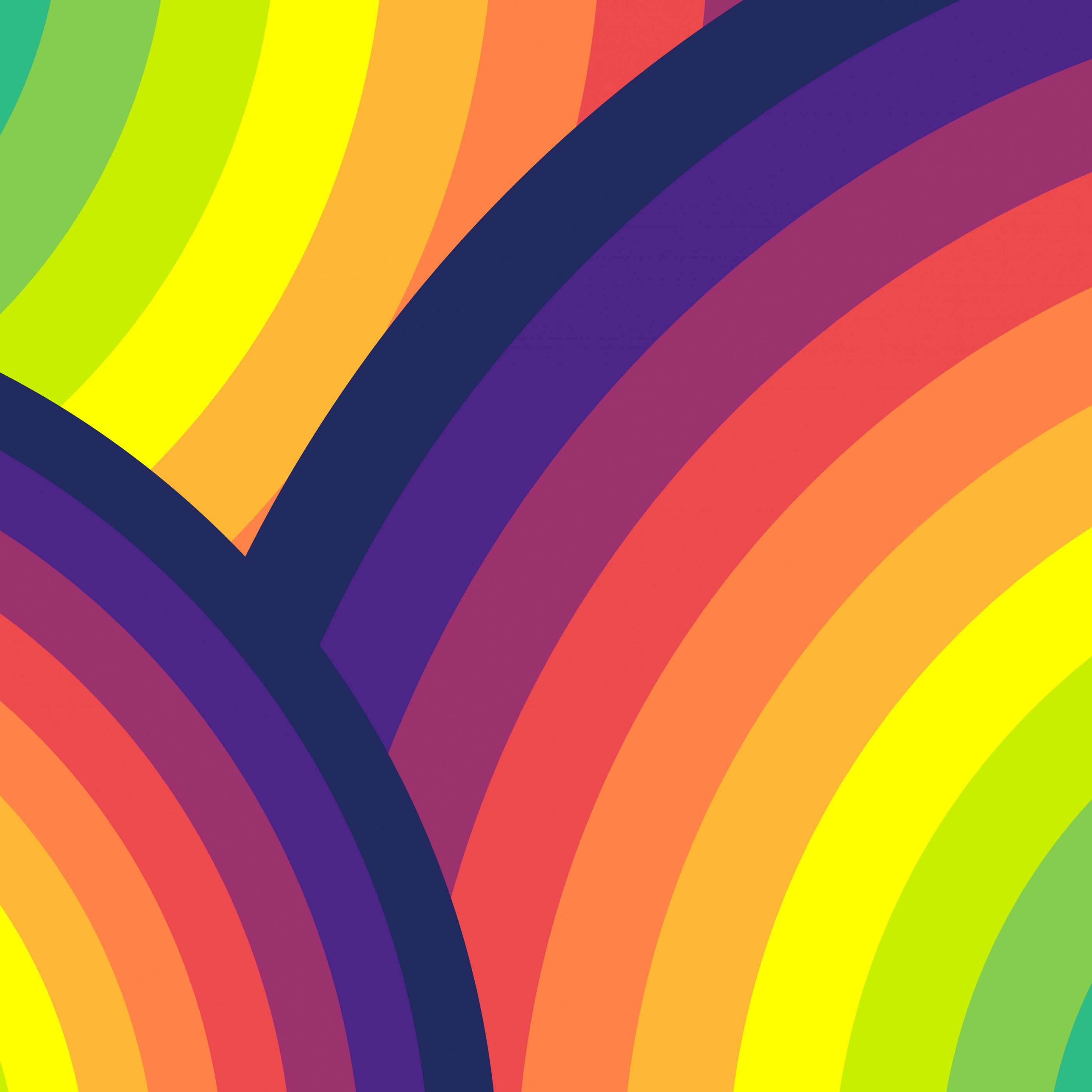 Multicolored rings - Wallpapers for Samsung Galaxy Tab S9+ in 2800x2800 resolution
