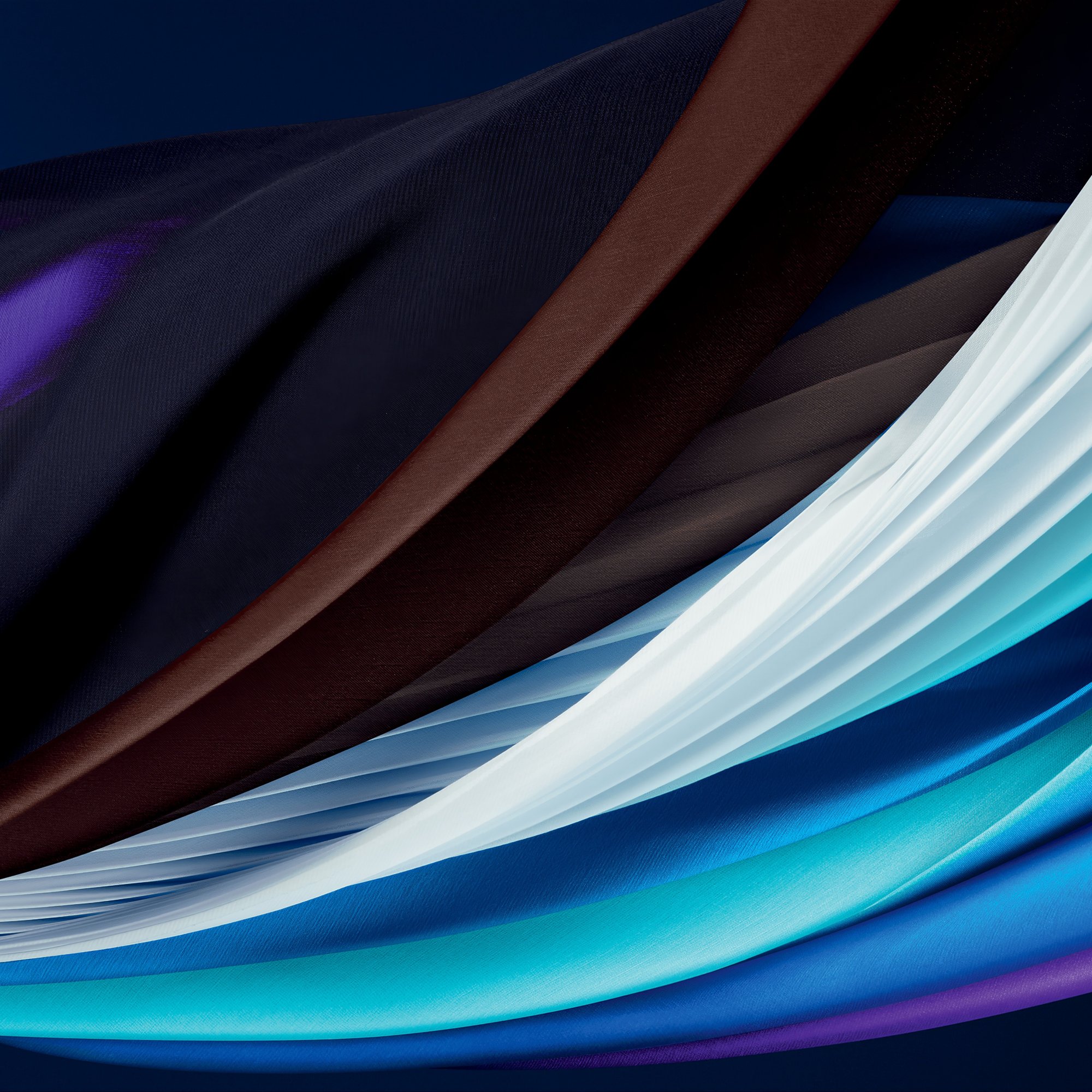 Flowing fabric layers in motion - Wallpapers for Samsung/Xiaomi in 2000x2000 resolution