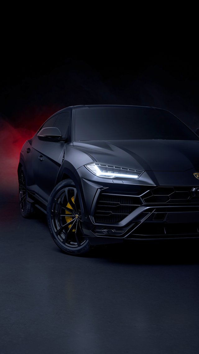 Black Lamborghini Urus front - Wallpapers for iPhone 5/5S/5C/SE in 640x1136 resolution