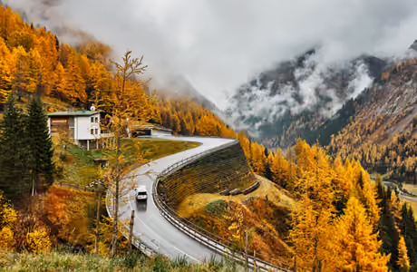 Full HD обои облака (1920x1080): Альпы, Австрия, осень, туман