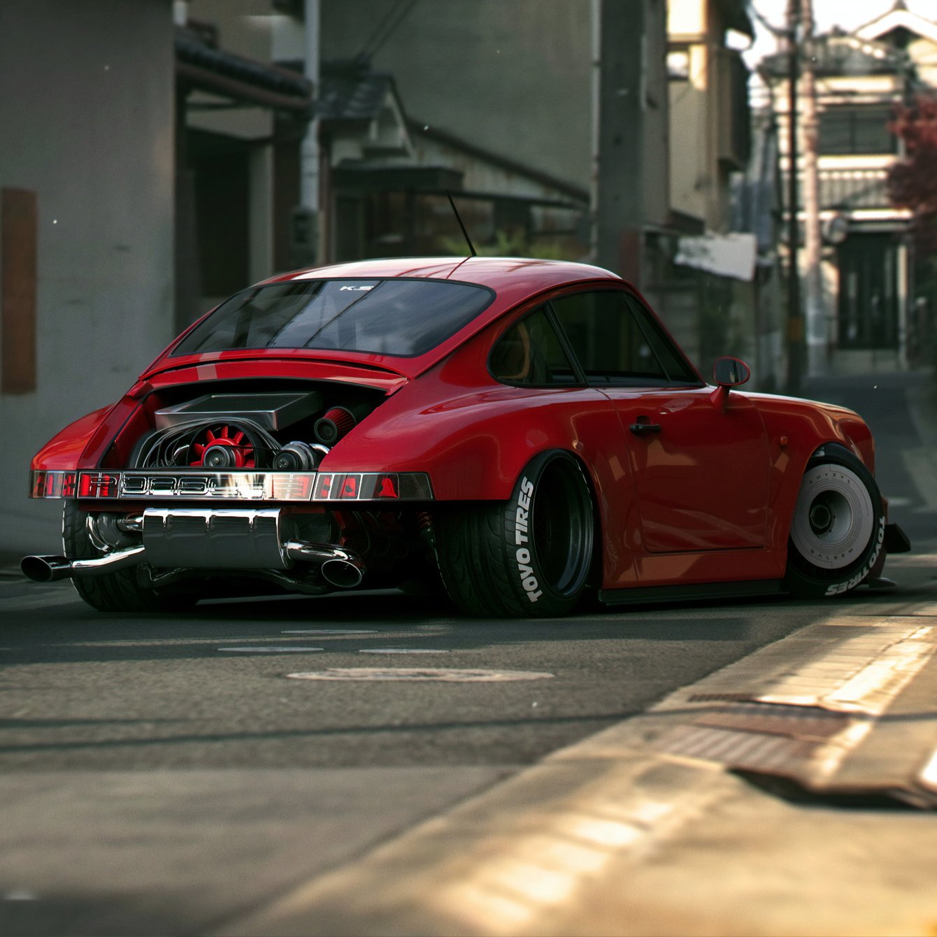 Кастомный Porsche 911 (930) от Khyzyl Saleem - Обои для Samsung Galaxy Tab в разрешении 1340x1340