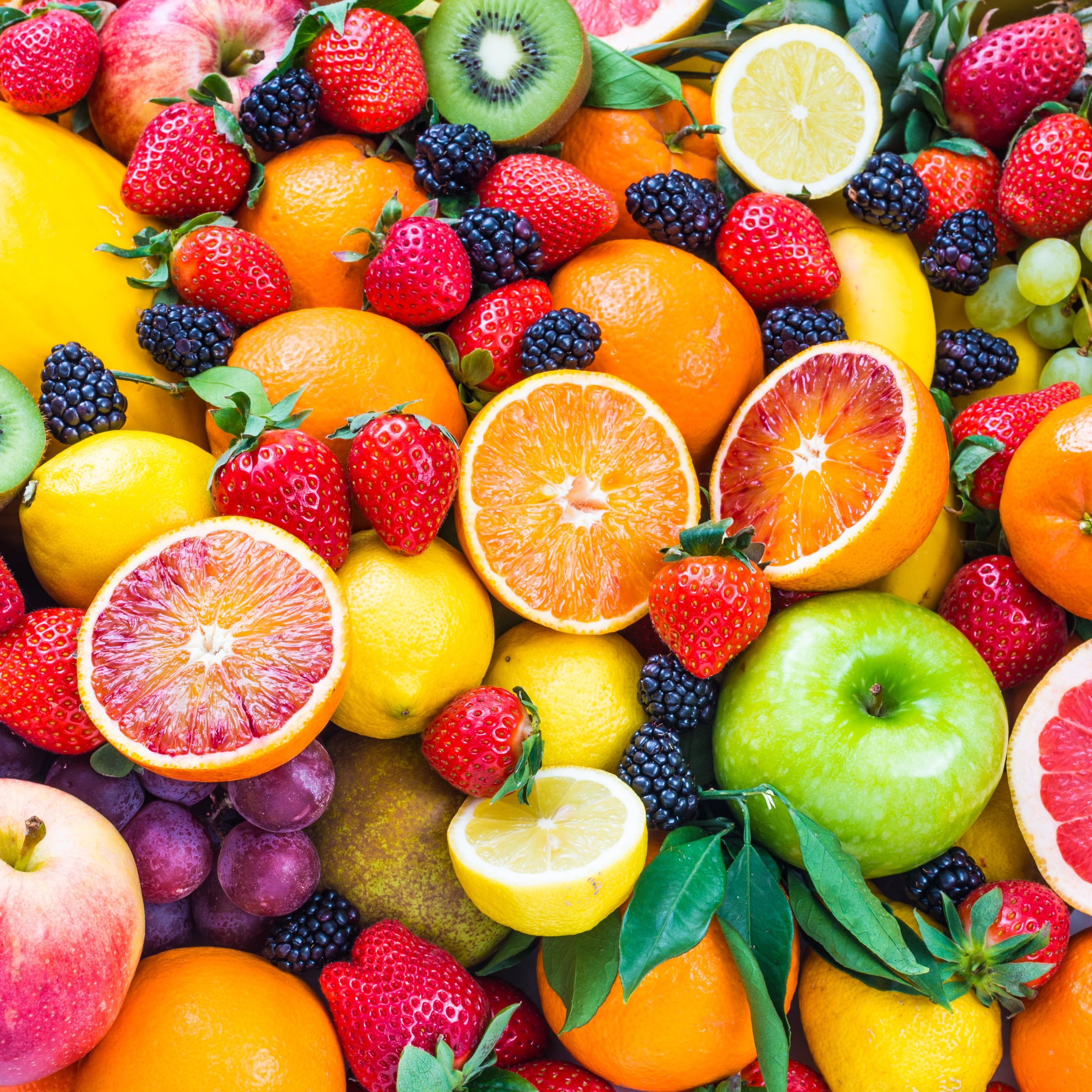Assorted fresh fruits with berries mix - Wallpapers for iPad Pro 13″ in 2752x2752 resolution