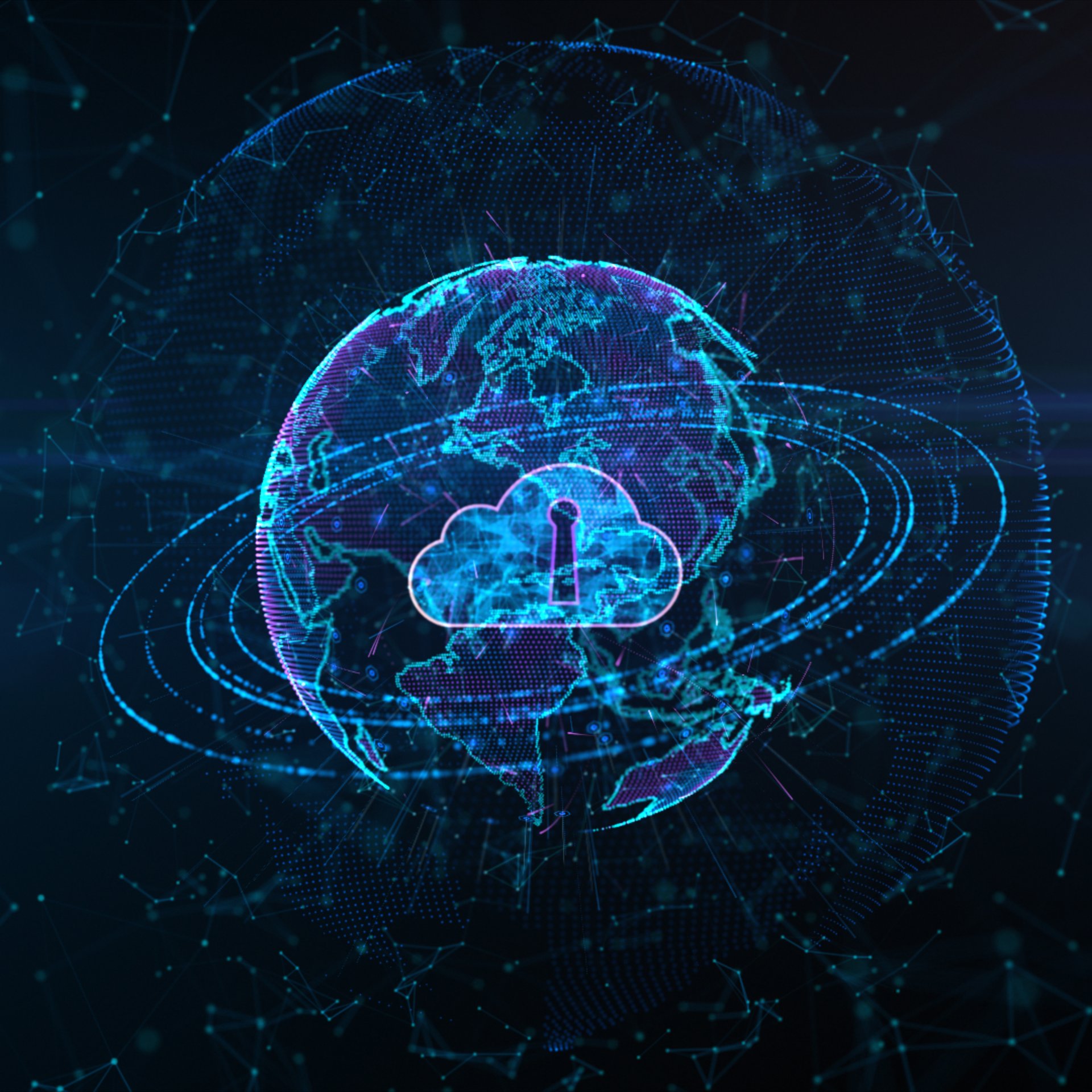 Secure Cloud network - Wallpapers for Samsung Galaxy Tab in 1920x1920 resolution