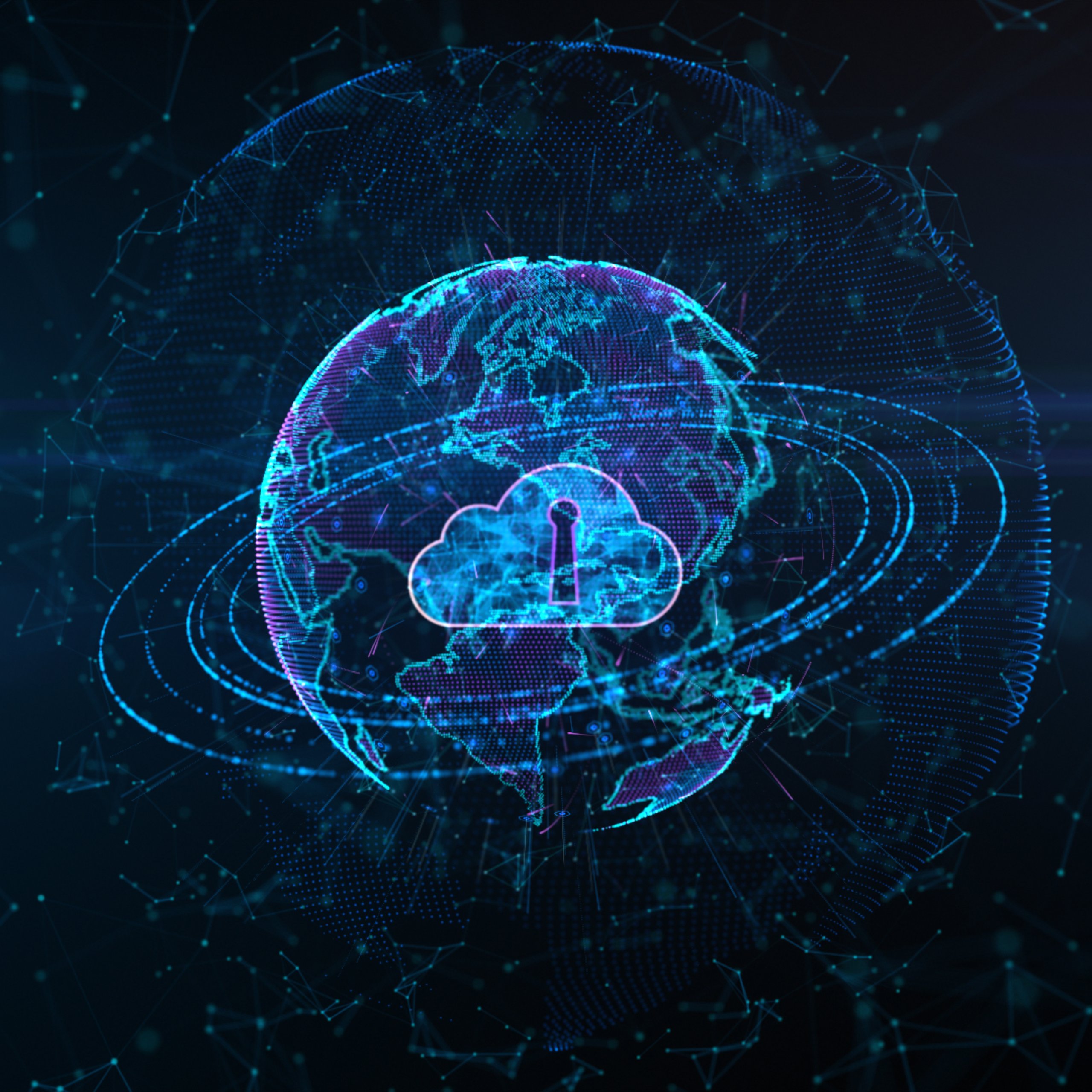 Secure Cloud network - Wallpapers for Samsung Galaxy Tab S9 FE+/Tab S11, Xiaomi Pad 5, Redmi Pad 2 Pro, POCO Pad in 2560x2560 resolution
