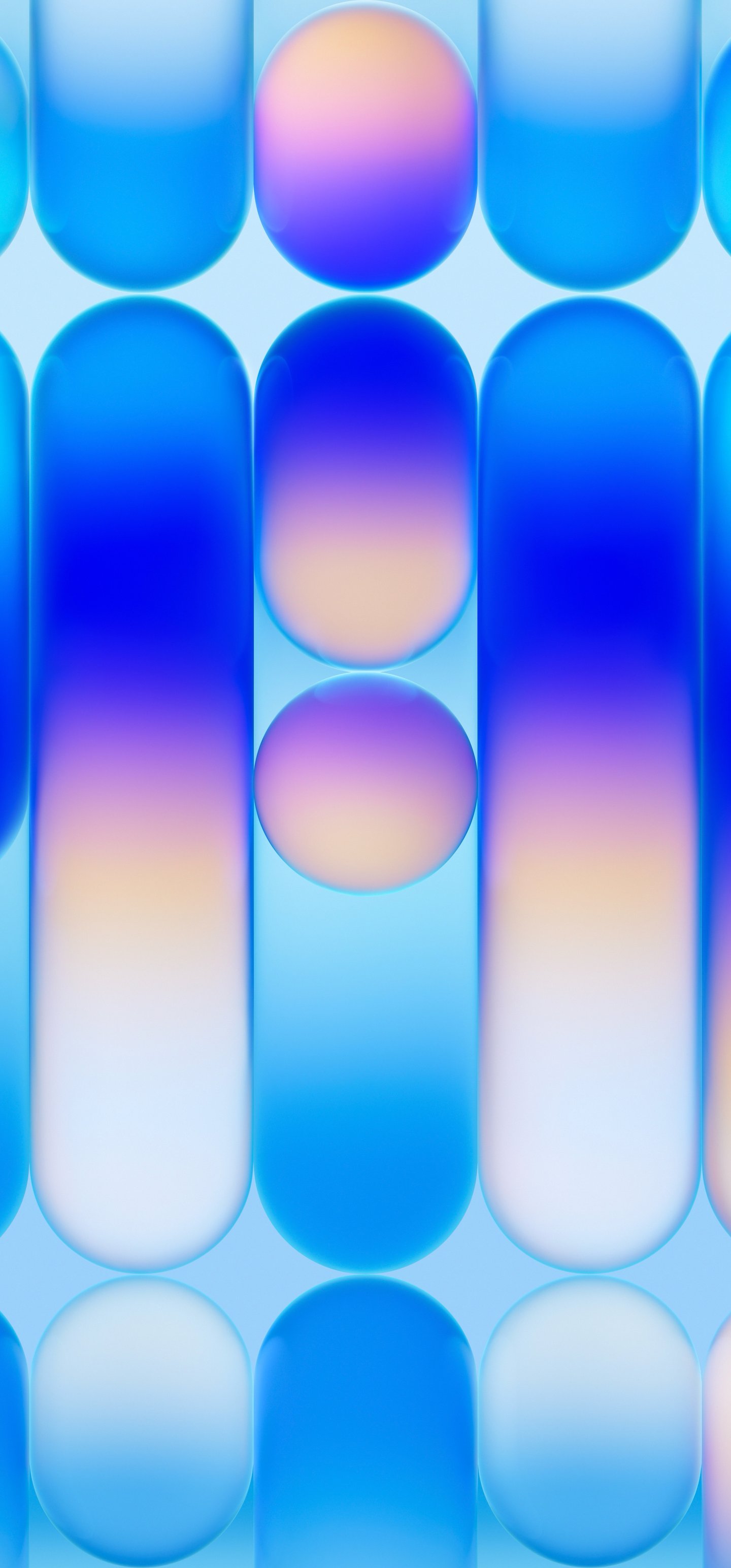 Capsules and a blue gradient - Wallpapers for Samsung Galaxy S22 Ultra/S23 Ultra in 1440x3088 resolution