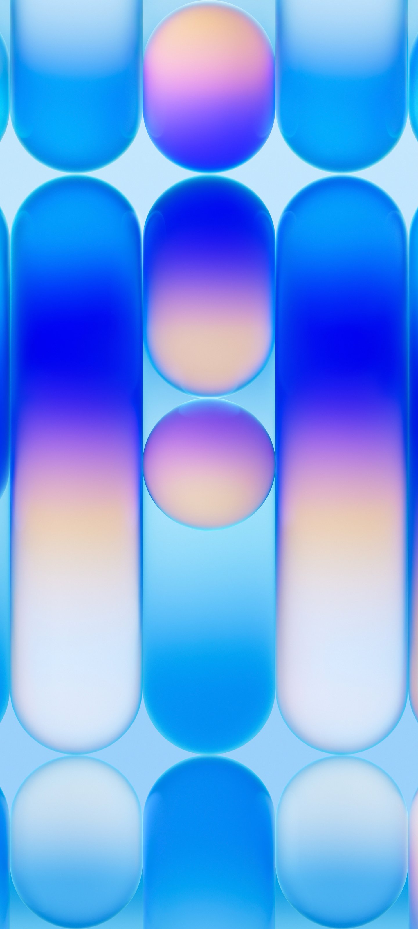 Capsules and a blue gradient - Wallpapers for Xiaomi 13 Ultra/14 Ultra/15 Ultra/17 Pro Max, Samsung Galaxy S20/S20 Ultra/S21 Ultra in 1440x3200 resolution