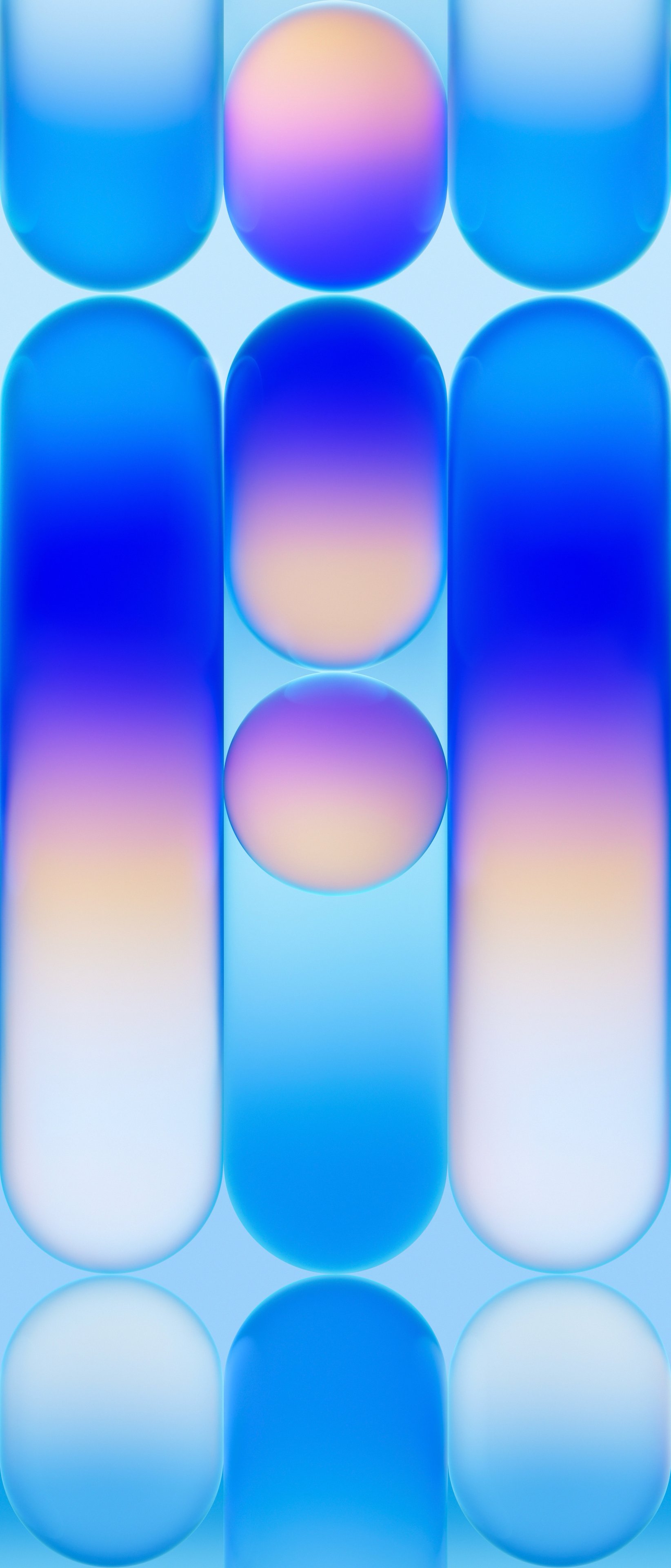 Capsules and a blue gradient - Wallpapers for Sony Xperia 1/Xperia 1 III/Xperia PRO-I in 1644x3840 resolution