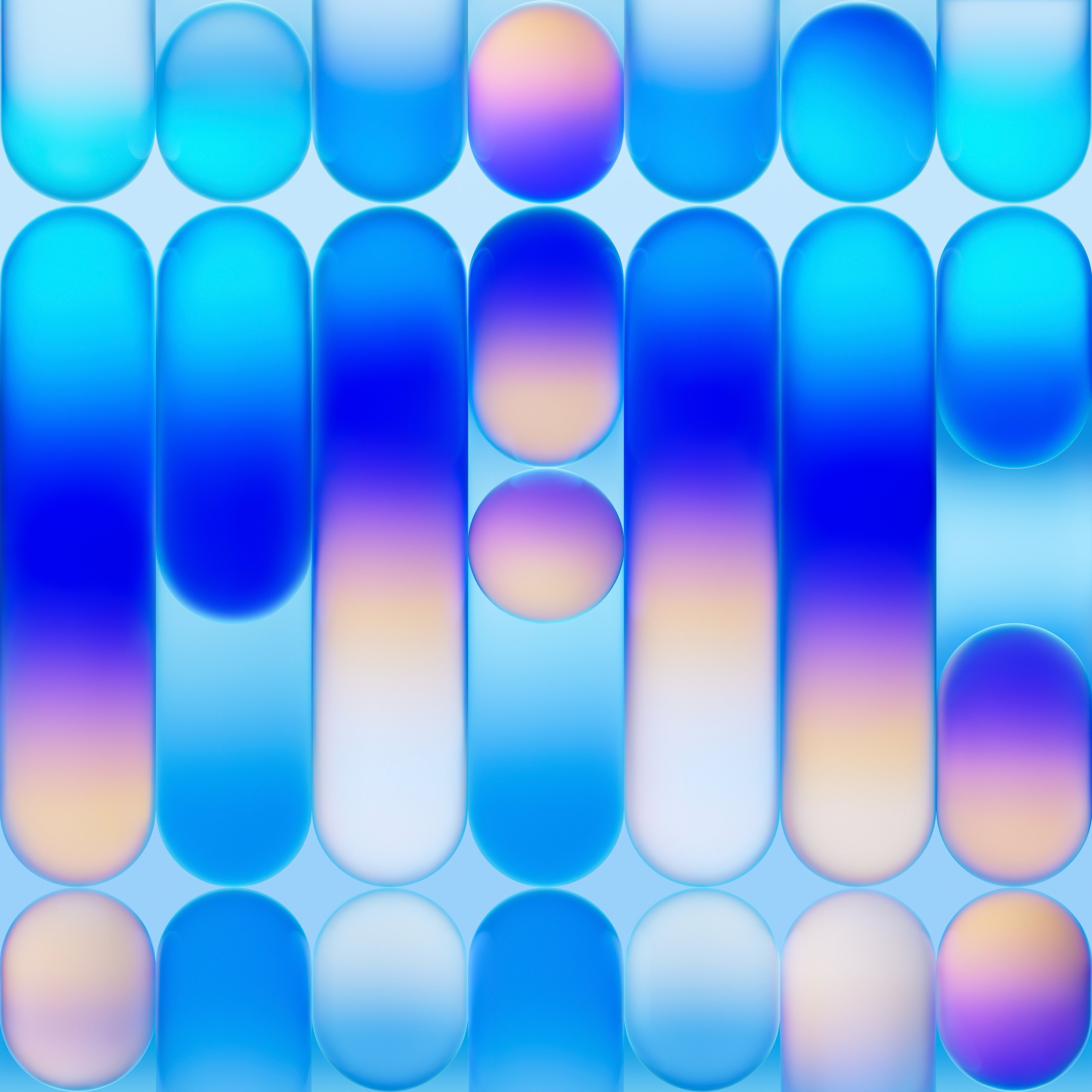 Capsules and a blue gradient - Wallpapers for Samsung Galaxy Tab S9+ in 2800x2800 resolution