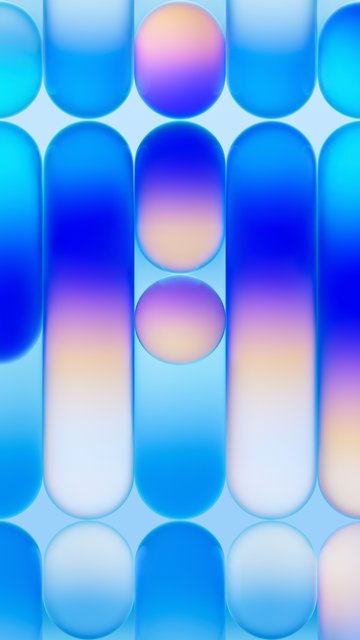 Capsules and a blue gradient - Wallpapers for Nokia, Samsung in 360x640 resolution