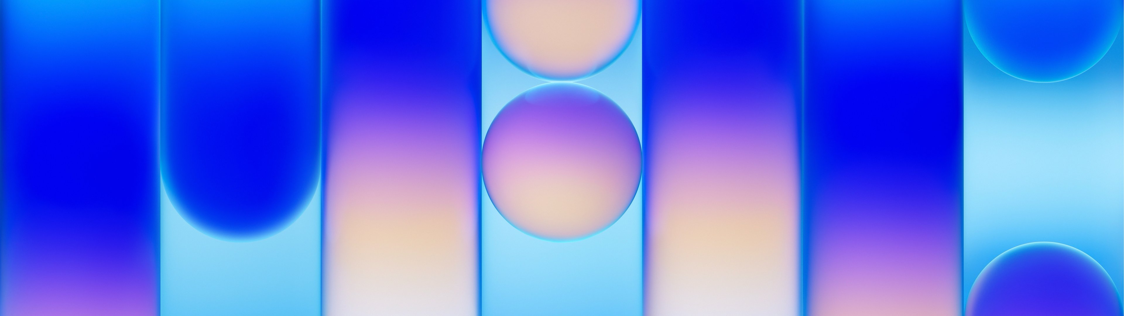 Capsules and a blue gradient - UltraWide 32:9 wallpapers in 3840x1080 resolution