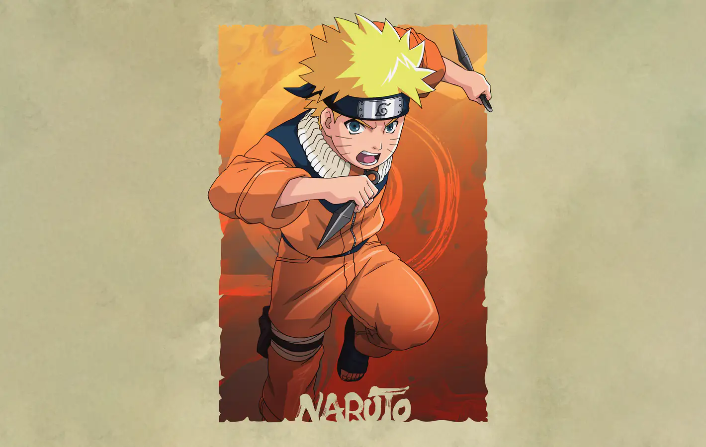 Naruto Uzumaki in battle — desktop and phone wallpaper, free download