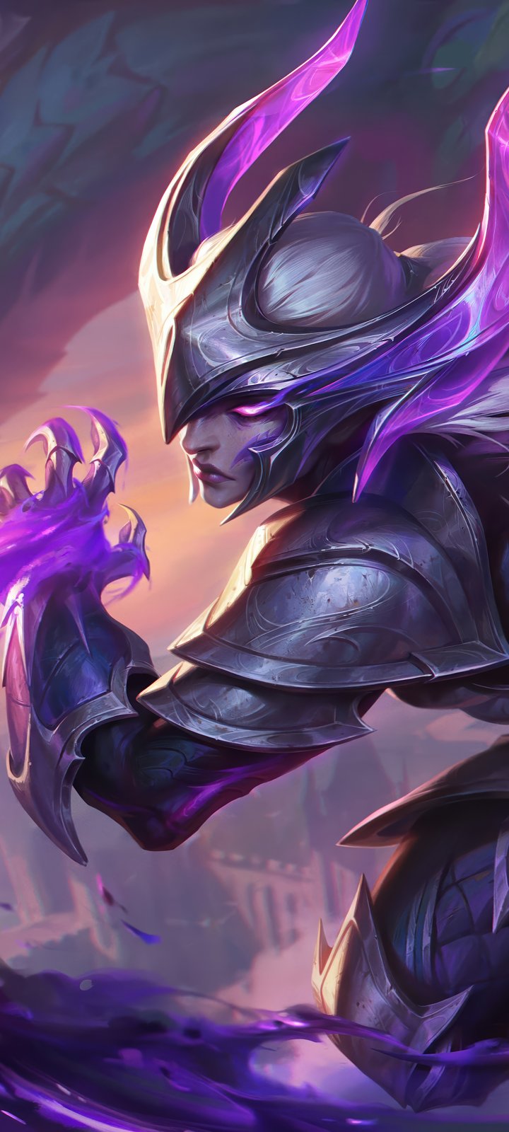 Shivana from League of Legends in armor - Wallpapers for Xiaomi Redmi 10C/C40/C51, Samsung Galaxy A12/A02s/A03/M12 in 720x1600 resolution