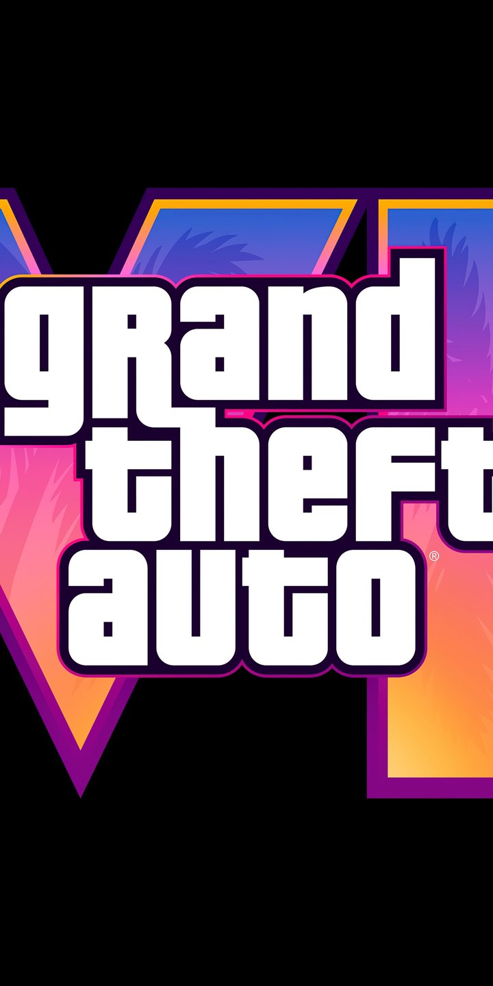 Логотип Grand Theft Auto VI - Обои для Samsung Galaxy A03s, Xiaomi Redmi 7A, POCO C3 в разрешении 720x1440