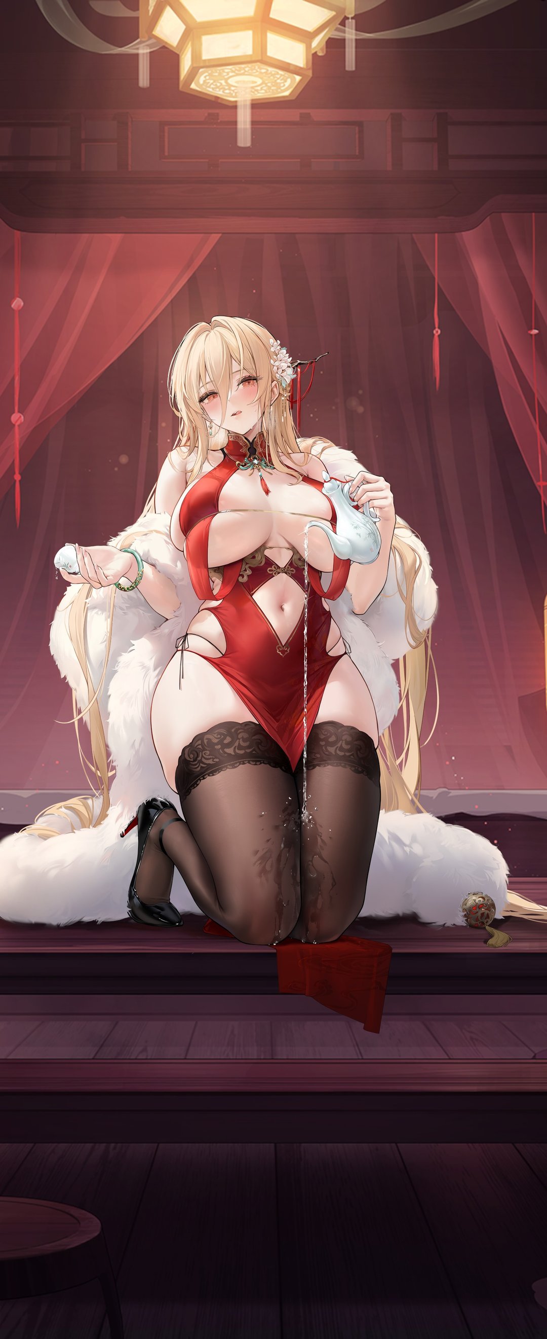 Implacable from Azur Lane in a dress - Wallpapers for Samsung Galaxy Z Flip6, Motorola Razr 2025 in 1080x2640 resolution