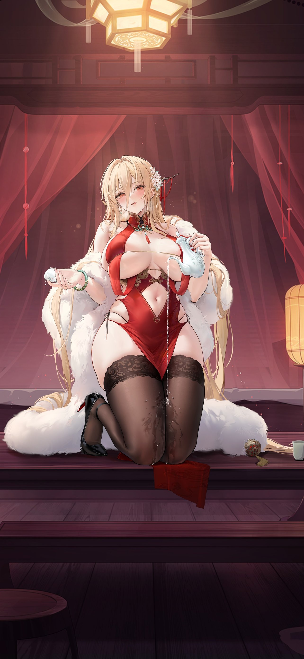 Implacable from Azur Lane in a dress - Wallpapers for iPhone 13 Pro Max/12 Pro Max/14 Plus in 1284x2778 resolution