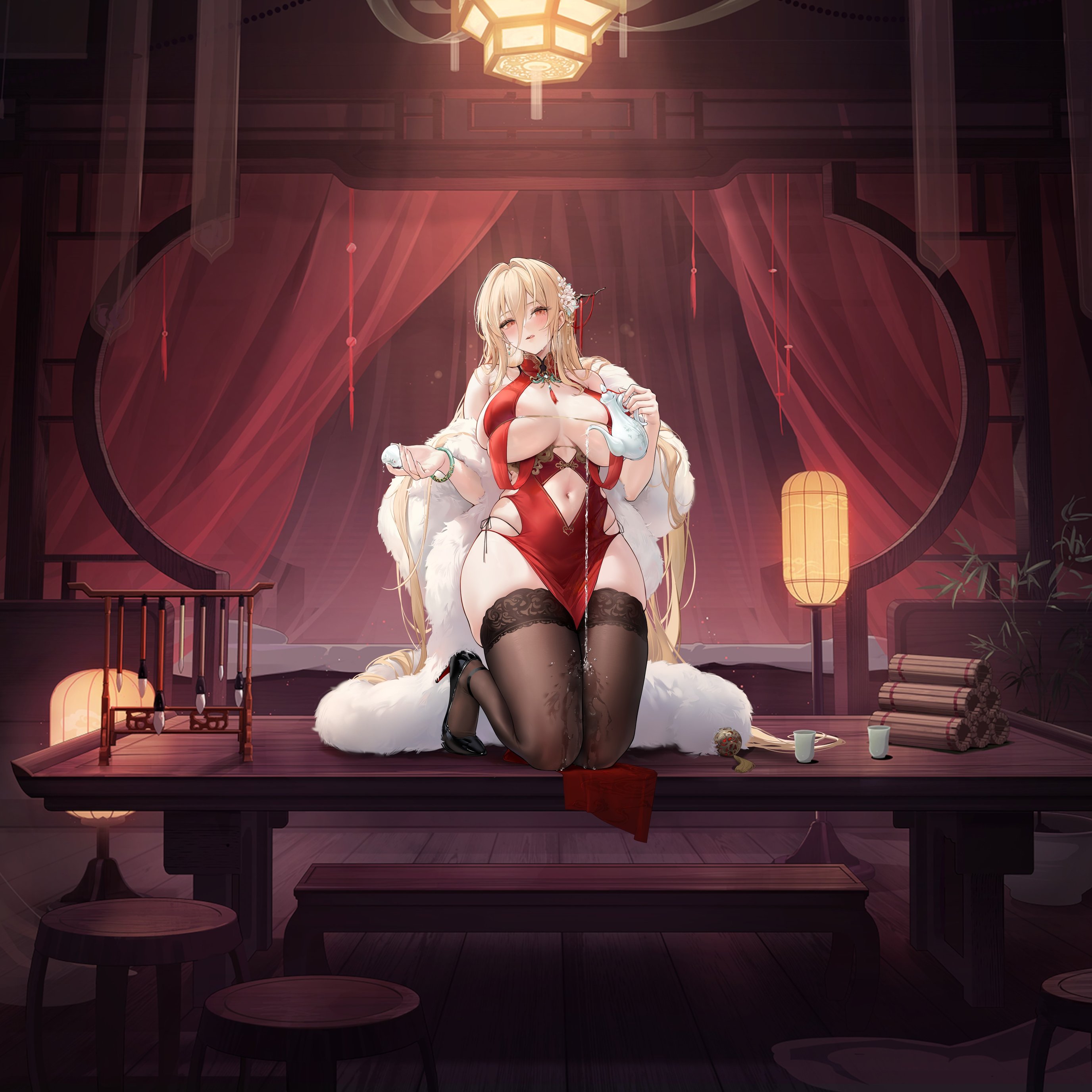 Implacable from Azur Lane in a dress - Wallpapers for iPad Pro 13″ in 2752x2752 resolution