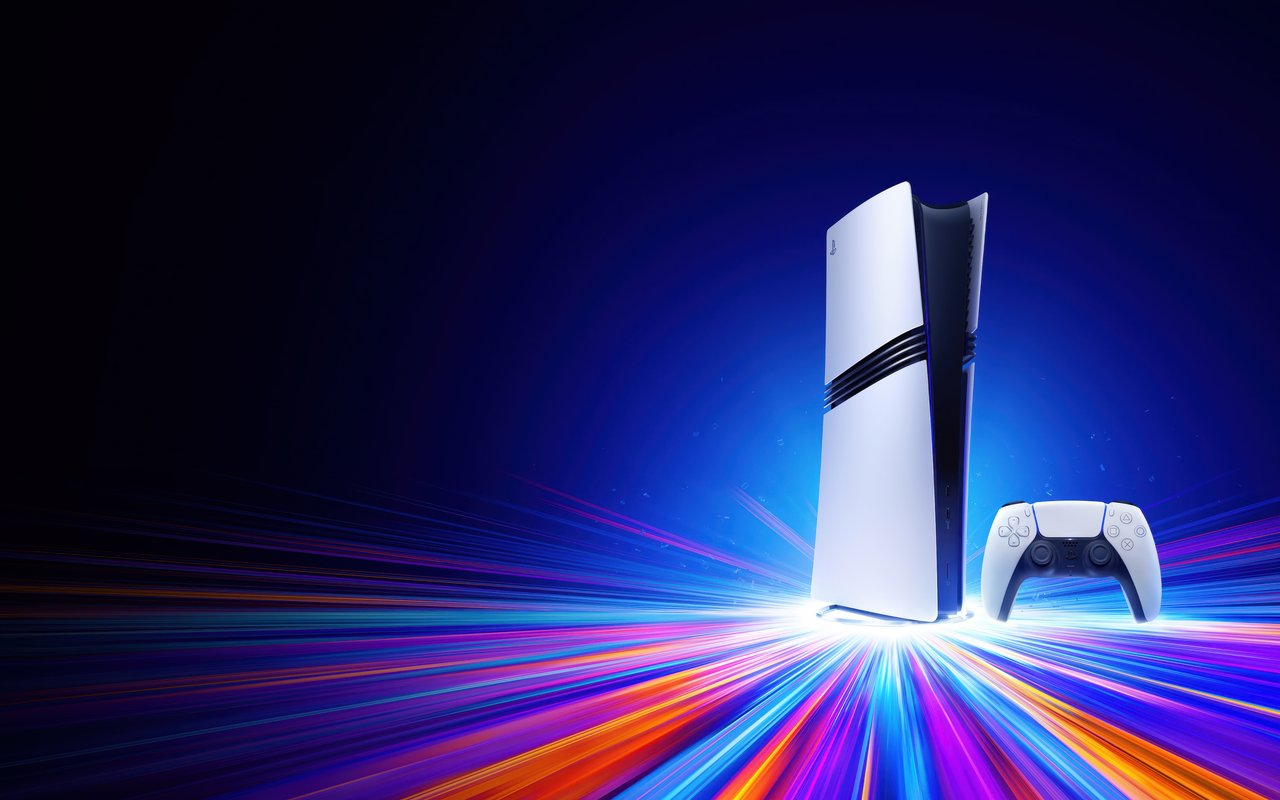 PlayStation 5 Pro и неон - WXGA_1280 обои в разрешении 1280x800